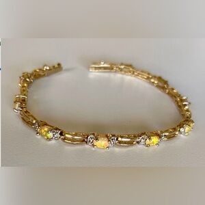 vintage fire opal gold plated bracelet